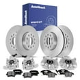 thumbnail image 1 of AutoShack Front Vented & Rear Solid Brake Rotors + Ceramic Pads + Calipers 16-PC Brake Kit Replacement for 2006-2008 Volkswagen Jetta, 1 of 5