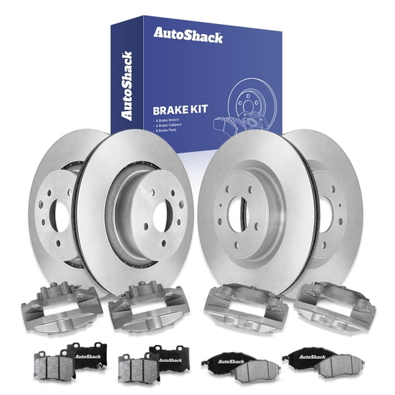 AutoShack Front & Rear Brake Rotors Ceramic Brake Pads Calipers | Replacement for 2014-2016 Nissan 370Z 3.7L V6 RWD | 16-PC Brake Kit