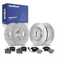 thumbnail image 1 of AutoShack Front Vented & Rear Solid Brake Rotors + Ceramic Pads 12-PC Brake Kit Replacement for 2015-2018 Volkswagen Jetta 2009-2013 Audi A3 2009-2010 Audi A3 Quattro, 1 of 5