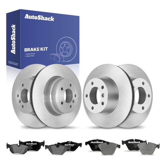 AutoShack Front & Rear Brake Rotors & Ceramic Pads for BMW, 328i 2010-2013 328i xDrive 2010-2013 X1 2013-2015, RWD AWD L4 2.0L L6 3.0L