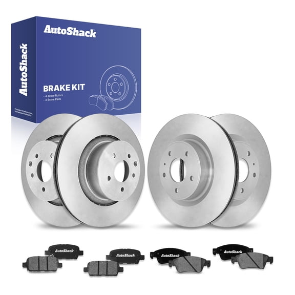 AutoShack Front & Rear Brake Rotors Ceramic Brake Pads | Replacement For 2014 INFINITI Q60 3.7L V6 AWD RWD | 12-PC Brake Kit