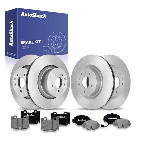 AutoShack Front & Rear Brake Rotors & Ceramic Pads for Nissan, Z 2023-2025, RWD V6 3.0L