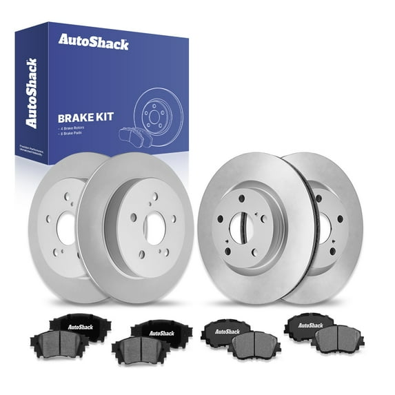 AutoShack Front & Rear Brake Rotors & Ceramic Pads for Toyota & Lexus, RAV4 2019-2024 Camry 2018-2024 Corolla Cross 2022-2024 Venza 2021-2024 ES350 2019-2024, FWD AWD L4 2.0L 2.5L V6 3.5L