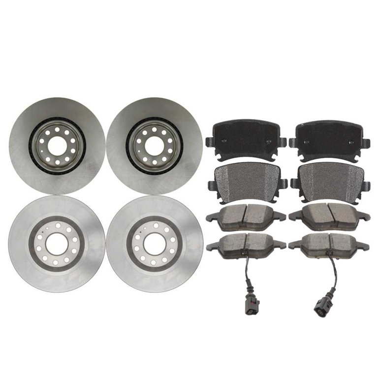 AutoShack Front and Rear Brake Rotors and Ceramic Pads Kit