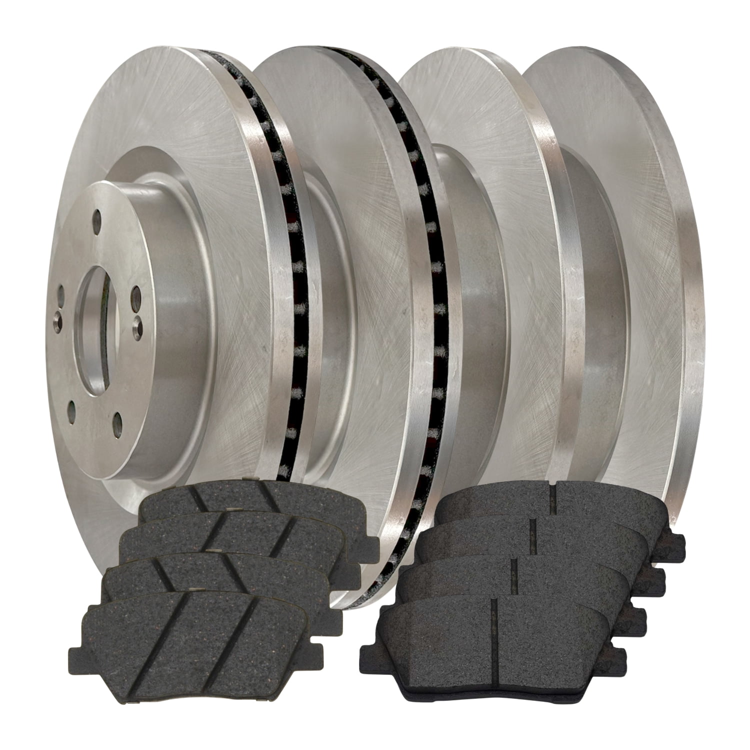 AutoShack Brake Kit – Drilled & Slotted Rotors & Ceramic Pads For 2010-2011 Kia Soul 1.6L/2.0L FWD