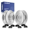 thumbnail image 1 of AutoShack Front Vented & Rear Vented Brake Rotors + Ceramic Pads 12-PC Brake Kit Replacement for 2013-2022 Ford F-250 Super Duty 2017 Ford F-350 Super Duty, 1 of 5
