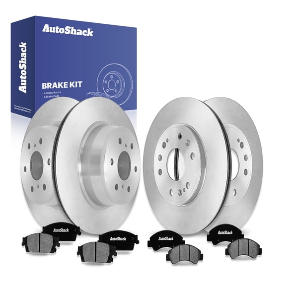 AutoShack Front & Rear Brake Rotors & Ceramic Pads for Chevrolet & GMC, Silverado 1500 2014-2018 Sierra 1500 2014-2018 Tahoe 2015-2020 Suburban 2015-2020, 4WD RWD V6 4.3L V8 5.3L 6.2L