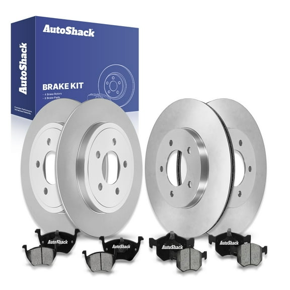 AutoShack Front & Rear Brake Rotors Ceramic Brake Pads | Replacement For 2005-2007 Ford Escape 2005-2007 Mercury Mariner 2.3L 3.0L V6 4WD FWD | 12-PC Brake Kit