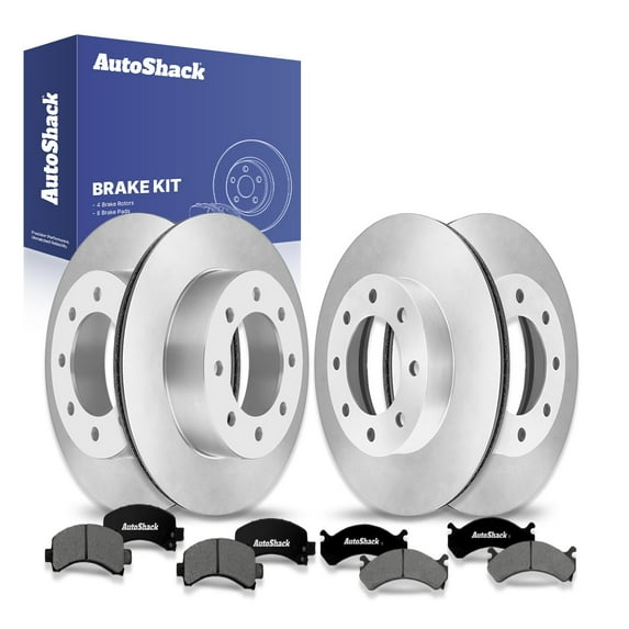 AutoShack Front & Rear Brake Rotors & Premium Pads for Chevrolet & GMC, Express 2500 2003-2017 Savana 2500 2003-2017, RWD AWD L4 2.8L V6 4.3L V8 4.8L 5.3L 6.0L 6.6L