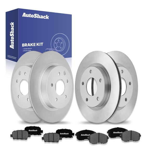 AutoShack Front & Rear Brake Rotors Premium Ceramic Brake Pads | Replacement For 2011-2017 Nissan Juke 2017-2019 Sentra 1.6L AWD FWD | 12-PC Brake Kit