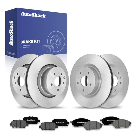 AutoShack Front & Rear Brake Rotors & Premium Pads for Nissan, 370Z 2014-2016 350Z 2009, RWD V6 3.5L 3.7L