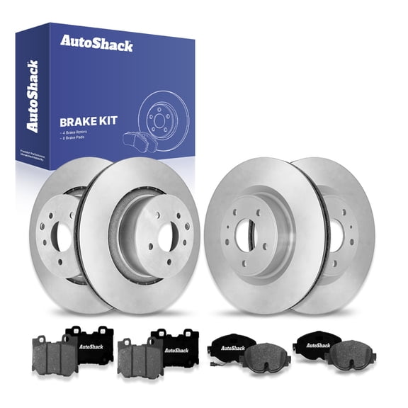AutoShack Front & Rear Brake Rotors & Premium Pads for Nissan, Z 2023-2025, RWD V6 3.0L