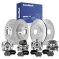 thumbnail image 1 of AutoShack Front Vented & Rear Solid Coated Brake Rotors + Premium Ceramic Pads + Hub Bearing Assembly 16-PC Brake Kit Replacement for 2016-2020 Kia Sorento ArmorStop, 1 of 4