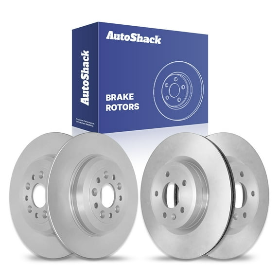 AutoShack Front & Rear Brake Rotors for Ford & Lincoln, Explorer 2011-2019 Taurus 2010-2019 Flex 2009-2019 MKS 2009-2012 MKT 2010-2019, AWD FWD L4 2.0L 2.3L V6 3.5L 3.7L