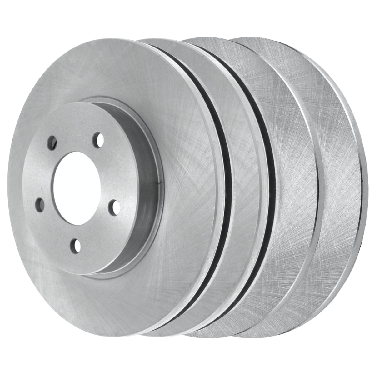 AutoShack Front and Rear Brake Rotors Set of 4 Replacement for Saturn