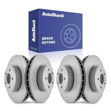 AutoShack Front & Rear Brake Rotors for Acura, TLX 2023-2024, AWD FWD L4 2.0L - Coated - ArmorStop