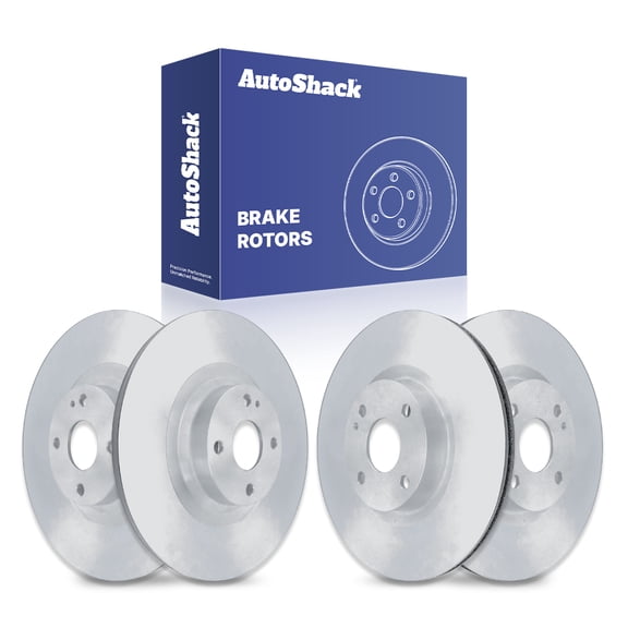 AutoShack Front & Rear Brake Rotors for Mazda & Fiat, MX-5 Miata 2016-2024 124 Spider 2017-2020, RWD L4 1.4L 2.0L - Coated - ArmorStop