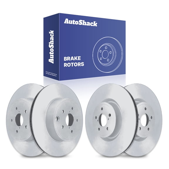 AutoShack Front & Rear Brake Rotors for Subaru, WRX STI 2018-2021, AWD H4 2.5L - Coated - ArmorStop