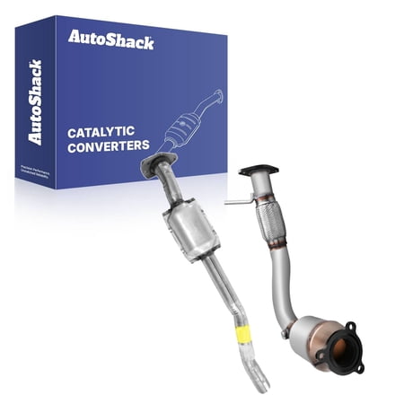 AutoShack Front and Rear Catalytic Converter for Chevrolet & GMC, Equinox 2010-2014 Terrain 2010-2014, AWD FWD L4 2.4L, EPA Compliant, Pair