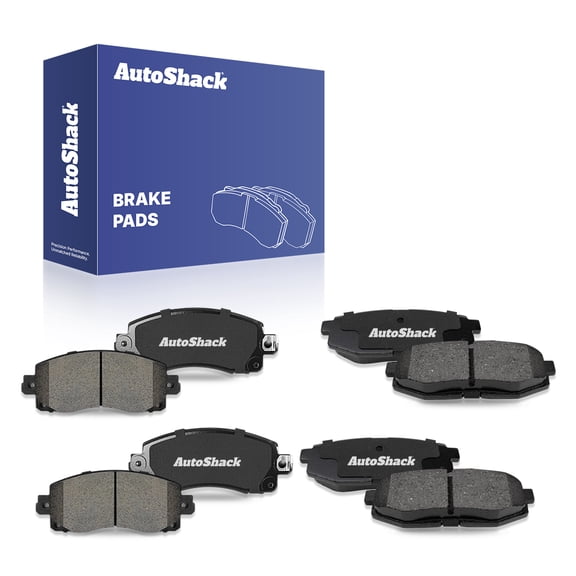 AutoShack Front & Rear Ceramic Brake Pad Set for Subaru, WRX 2022-2025, AWD H4 2.4L