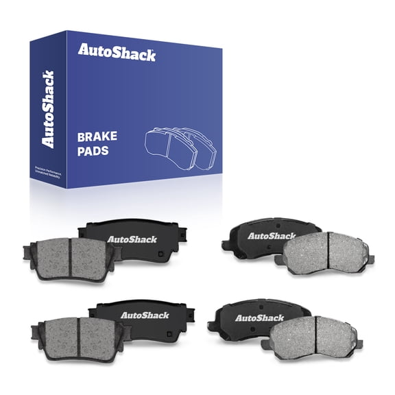 AutoShack Front & Rear Ceramic Brake Pads, 8pcs, Compatible with Mitsubishi Outlander 2017-2020