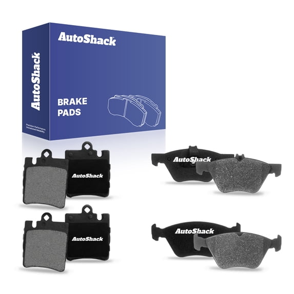 AutoShack Front & Rear Ceramic Brake Pad Set for Mercedes-Benz, E320 1996-2002 CLK320 2000-2003 E430 1998-2002 CLK430 2001-2003, RWD L6 3.2L V6 3.2L V8 4.3L