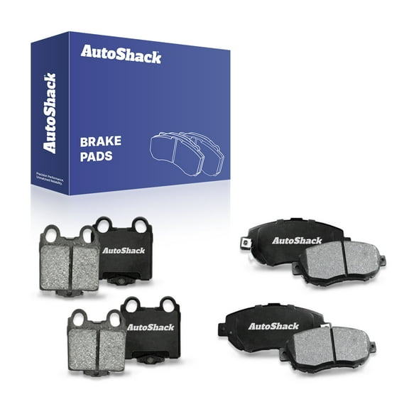 AutoShack Front and Rear Ceramic Brake Pads Set 8pcs Replacement for 1998 1999 2000 Lexus GS400 1998-2002 2003 2004 2005 GS300 2001-2005 GS430 IS300 2002-2010 SC430 3.0L 4.0L 4.3L V8 RWD SCD619-771
