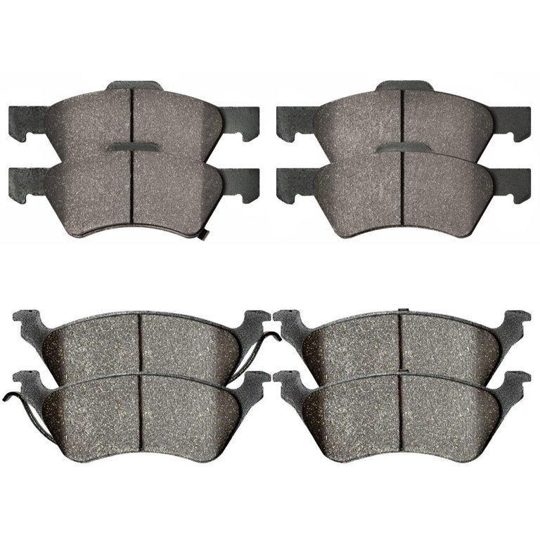 AutoShack Front and Rear Ceramic Brake Pads Kit Replacement for 