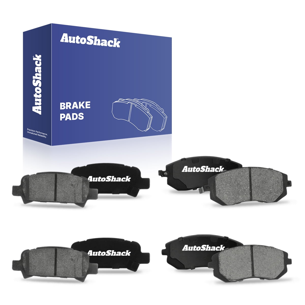 AutoShack Front & Rear Ceramic Brake Pad Set for Subaru, Legacy 2001-2010 Outback 2001-2004 Impreza 2002-2003 Forester 2003 Baja 2003-2006, AWD H4 2.0L 2.5L H6 3.0L