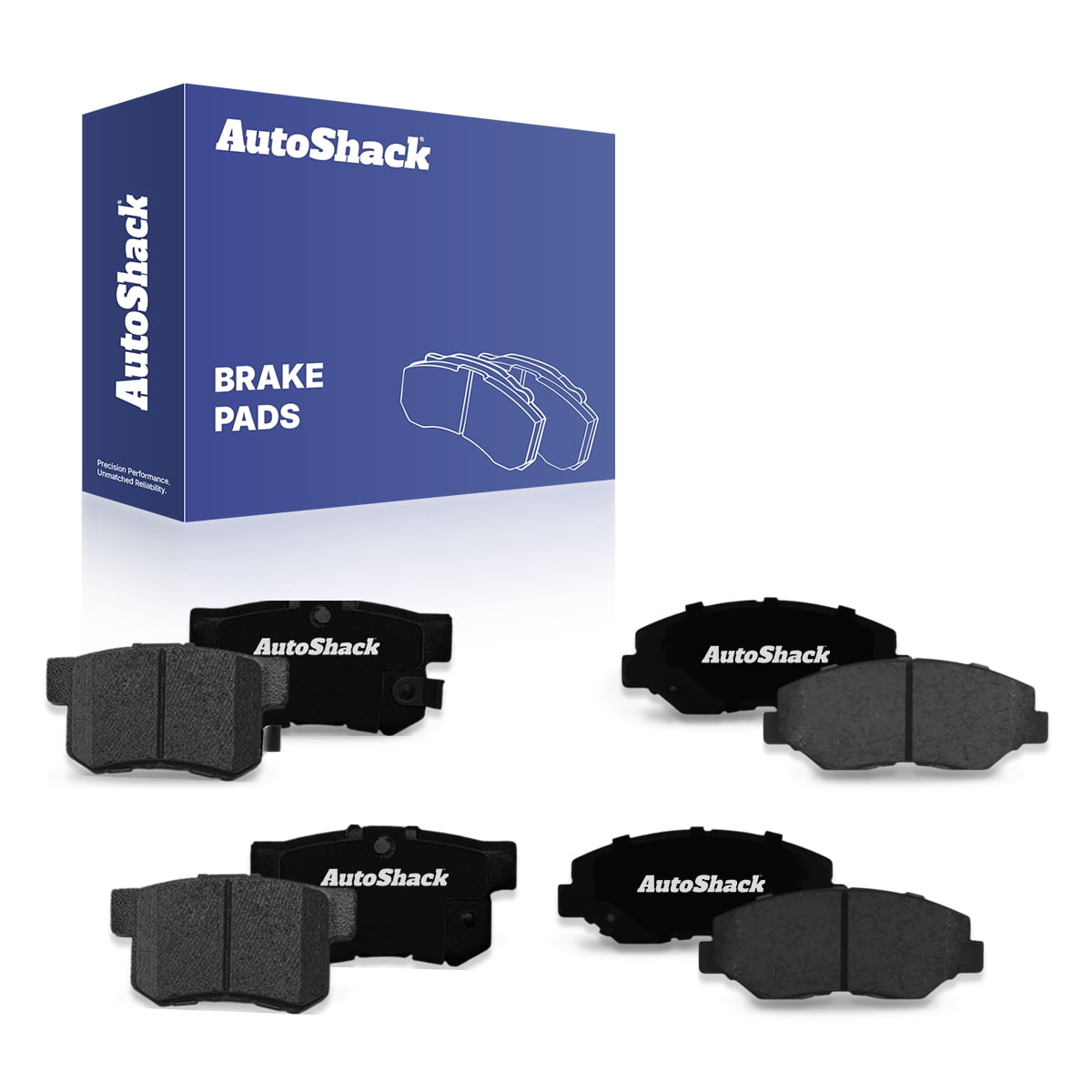 AutoShack Front & Rear Ceramic Brake Pad Set for Honda, Element 2003-2011 CR-V 2002-2004, 4WD FWD L4 2.4L