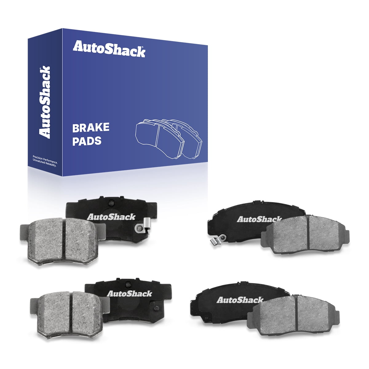 AutoShack Front & Rear Ceramic Brake Pad Set for Honda & Acura, Accord 2003-2007 Civic 2004 TSX 2004-2008 CSX 2006-2011, FWD L4 2.0L 2.4L V6 3.0L