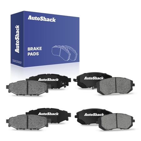 AutoShack Front & Rear Ceramic Brake Pad Set for Subaru, Outback 2005-2012 Forester 2009-2010 Legacy 2005-2012 Impreza 2008-2010 WRX 2013, AWD H4 2.5L H6 3.0L