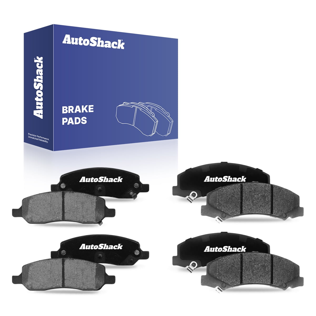 AutoShack Front & Rear Ceramic Brake Pad Set for Buick & Cadillac, Lucerne 2006-2011 DTS 2006-2011, FWD V6 3.8L 3.9L V8 4.6L