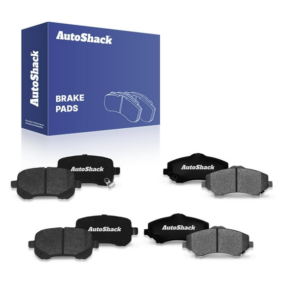 AutoShack Front & Rear Ceramic Brake Pad Set | Replacement for 2008-2011 Chrysler Town & Country 2008-2011 Dodge Grand Caravan 2009-2012 Dodge Journey 2009-2012 Volkswagen Routan | 8-PC