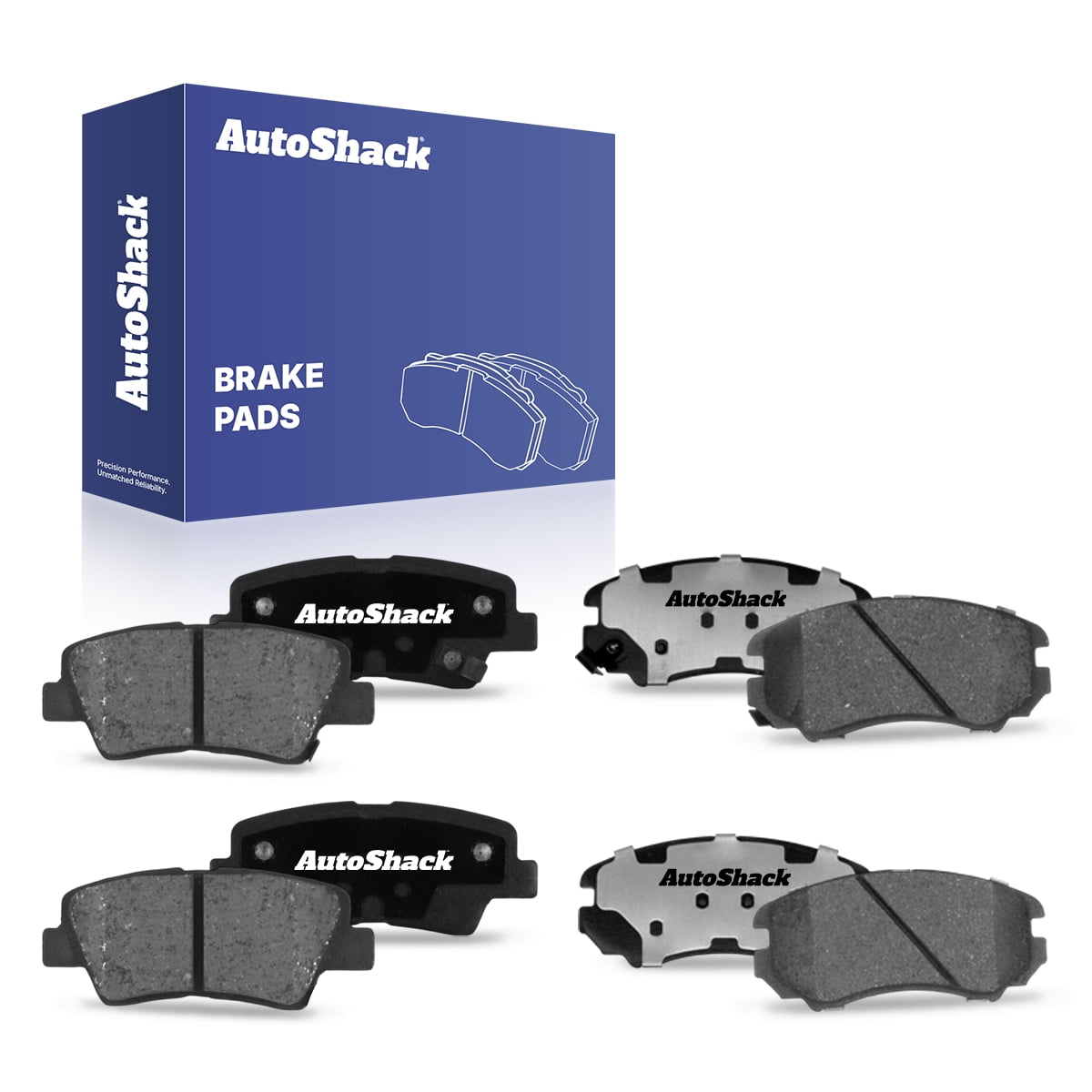 AutoShack Front & Rear Ceramic Brake Pad Set for Kia & Hyundai, Soul 2010-2013 Sonata 2008-2010 Elantra 2010, FWD L4 1.6L 2.0L 2.4L