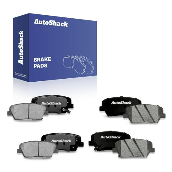 AutoShack Front & Rear Ceramic Brake Pad Set for Kia & Hyundai, Sorento 2011-2015 Santa Fe Sport 2013-2016 Santa Fe 2010-2012, AWD FWD L4 2.0L 2.4L V6 3.3L 3.5L