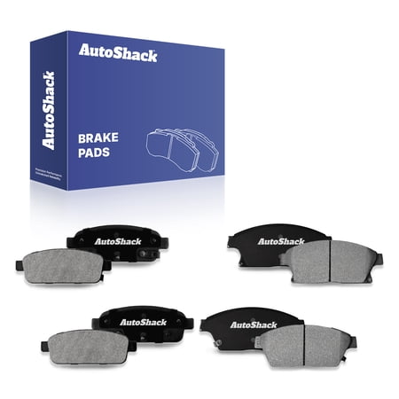 AutoShack Front & Rear Ceramic Brake Pad Set for Chevrolet, Cruze 2011-2015 Sonic 2013-2016 Cruze Limited 2016, FWD L4 1.4L 1.8L