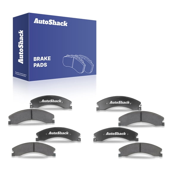 AutoShack Front & Rear Ceramic Brake Pad Set for Chevrolet & GMC, Silverado 2500 HD 2011-2019 Sierra 2500 HD 2011-2019, 4WD RWD V8 6.0L 6.6L