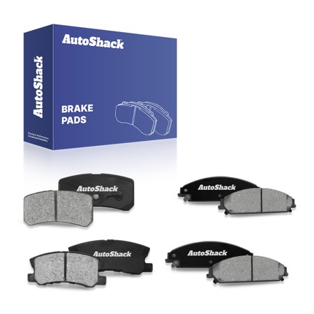 AutoShack Front & Rear Ceramic Brake Pad Set for Chrysler & Dodge, 200 2013-2014 Avenger 2013-2014 Caliber 2008-2009, FWD L4 2.4L V6 3.6L