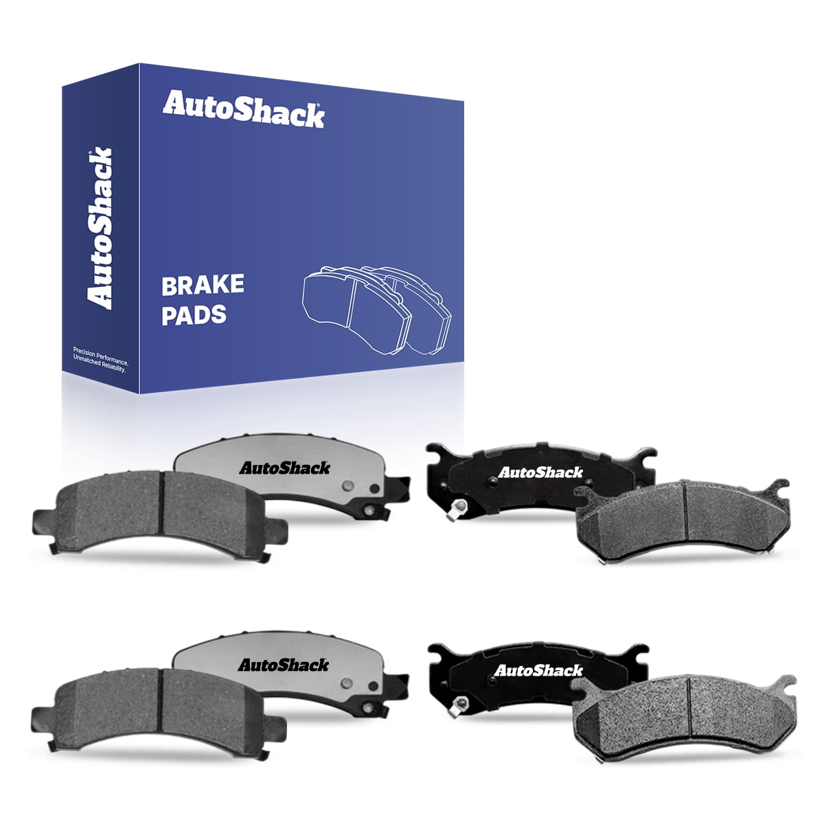 AutoShack Front & Rear Ceramic Brake Pad Set for Chevrolet, Tahoe 2002-2006 Suburban 1500 2002-2006 Express 1500 2003-2008, AWD RWD V6 4.3L V8 4.8L 5.3L