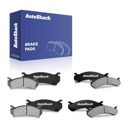 AutoShack Front & Rear Ceramic Brake Pad Set for Chevrolet, GMC & Hummer, Silverado 2500 HD 2001-2010 Sierra 2500 HD 2001-2010 Silverado 3500 2004-2006 H2 2003-2009, 4WD RWD V8 6.0L 6.2L 6.6L 8.1L