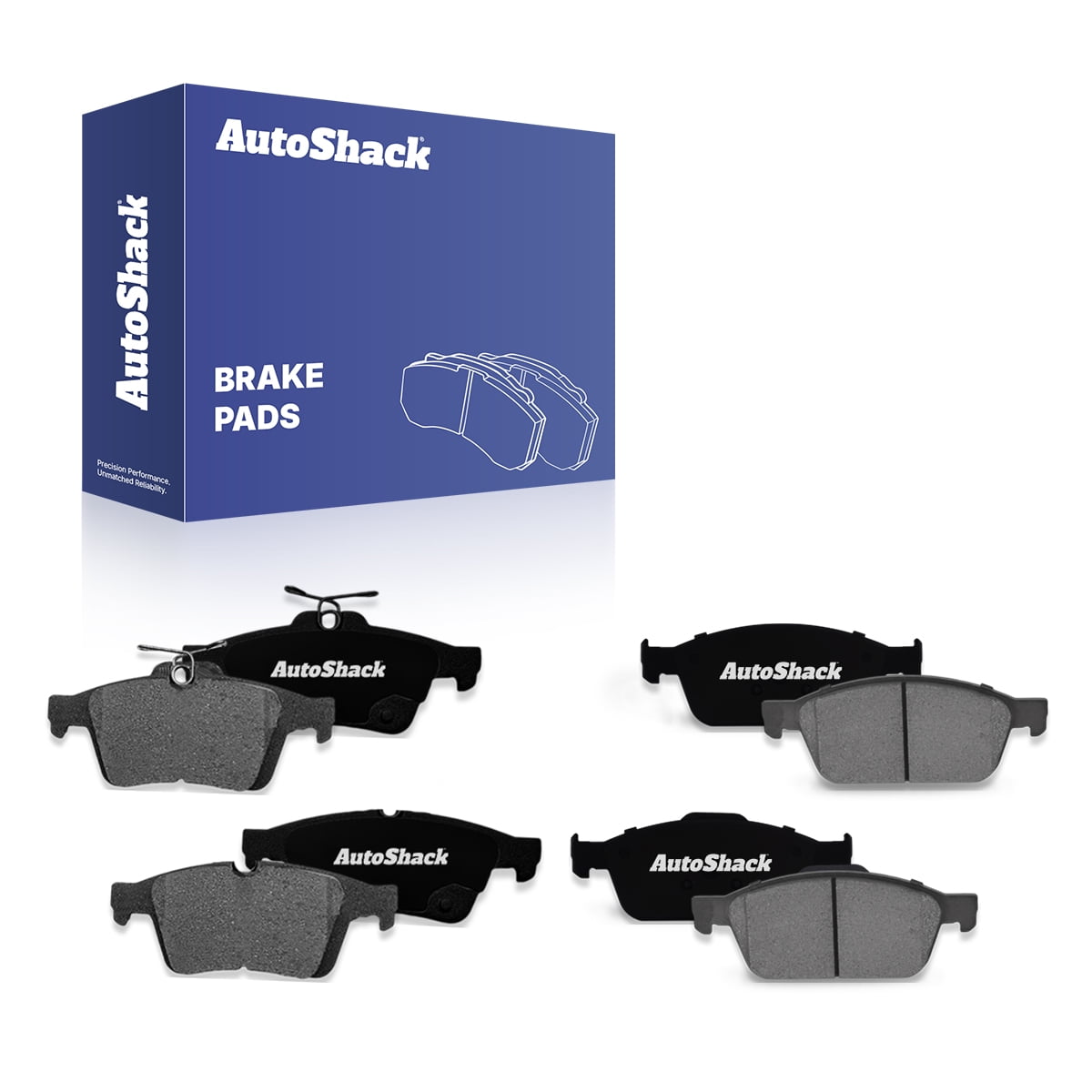 AutoShack Front & Rear Ceramic Brake Pad Set for Ford, Mazda & Volvo, Focus 2012-2018 Escape 2013-2016 3 2005-2013 5 2006-2010, 2012-2017 S40 2004-2011, AWD FWD L4 1.6L 2.0L 2.3L 2.5L L5 2.4L 2.5L