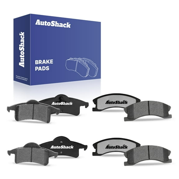 AutoShack Front & Rear Ceramic Brake Pad Set for Jeep, Grand Cherokee 1999-2004, AWD RWD 4WD L6 4.0L V8 4.7L