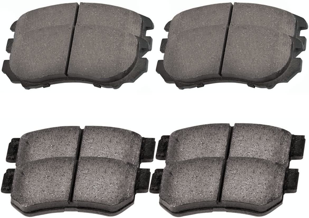 AutoShack Front and Rear Ceramic Brake Pads Set 8pcs Replacement for ...