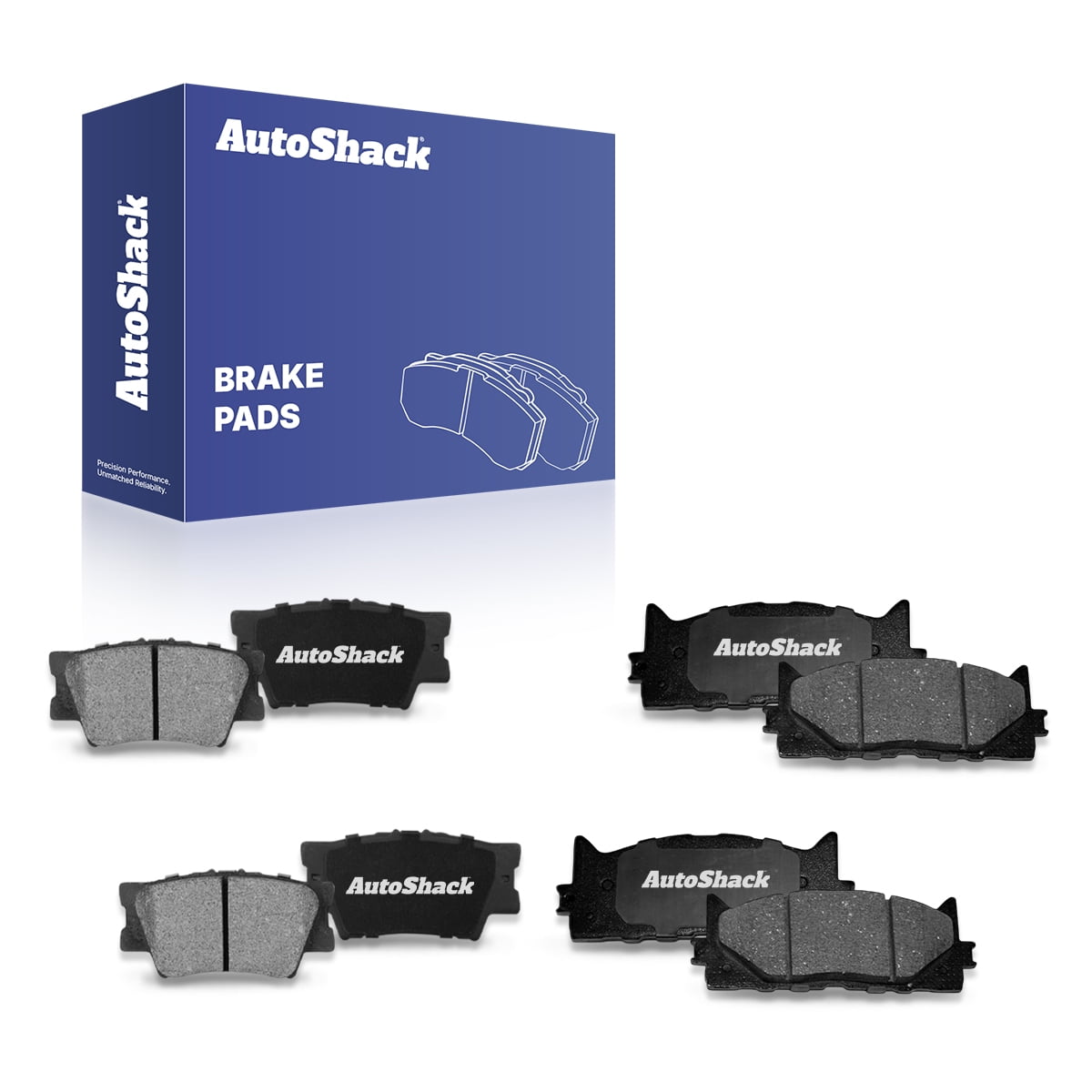 AutoShack Front & Rear Ceramic Brake Pad Set for Toyota & Lexus, Camry 2007-2017 ES350 2007-2018 Avalon 2008-2018 ES300h 2013-2018, FWD L4 2.4L 2.5L V6 3.5L