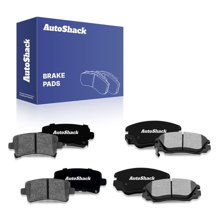 AutoShack Front & Rear Ceramic Brake Pad Set for Chevrolet & Buick, Malibu 2013-2015 Impala 2014-2020 LaCrosse 2010-2016 Regal 2011-2017 Malibu Limited 2016, AWD FWD L4 2.0L 2.4L 2.5L V6 3.0L 3.6L