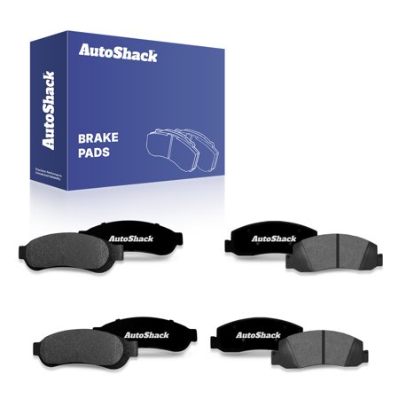 AutoShack Front & Rear Premium Ceramic Brake Pad Set for Ford, F-450 Super Duty 2010-2012, 4 X 2 4 X 4 V8 6.4L 6.7L V10 6.8L