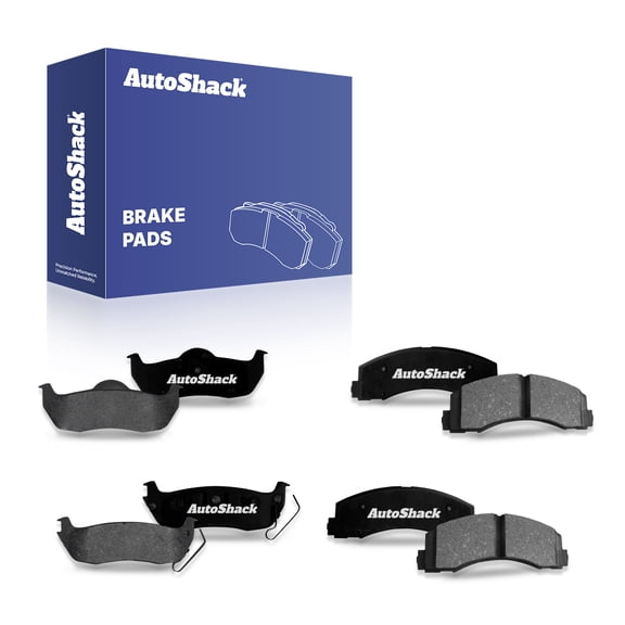 AutoShack Front & Rear Ceramic Brake Pads Set - Engineered for Endurance - Replacement for 2010-2011 Ford F-150 3.5L 3.7L 4.6L 5.0L 5.4L 6.2L V6 V8 4WD AWD RWD BRK030261515