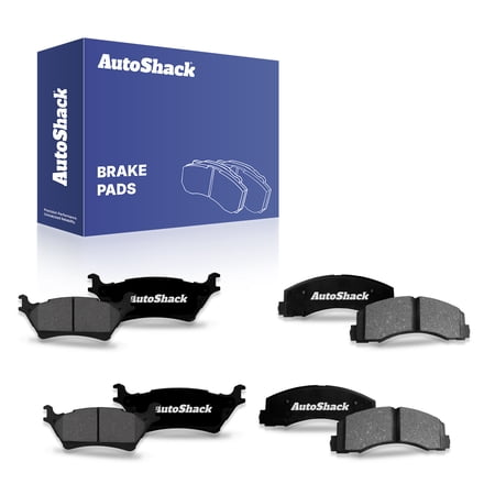 AutoShack Front & Rear Premium Ceramic Brake Pad Set for Ford, F-150 2012-2018, 4WD RWD AWD V6 2.7L 3.0L 3.3L 3.5L 3.7L V8 5.0L 6.2L