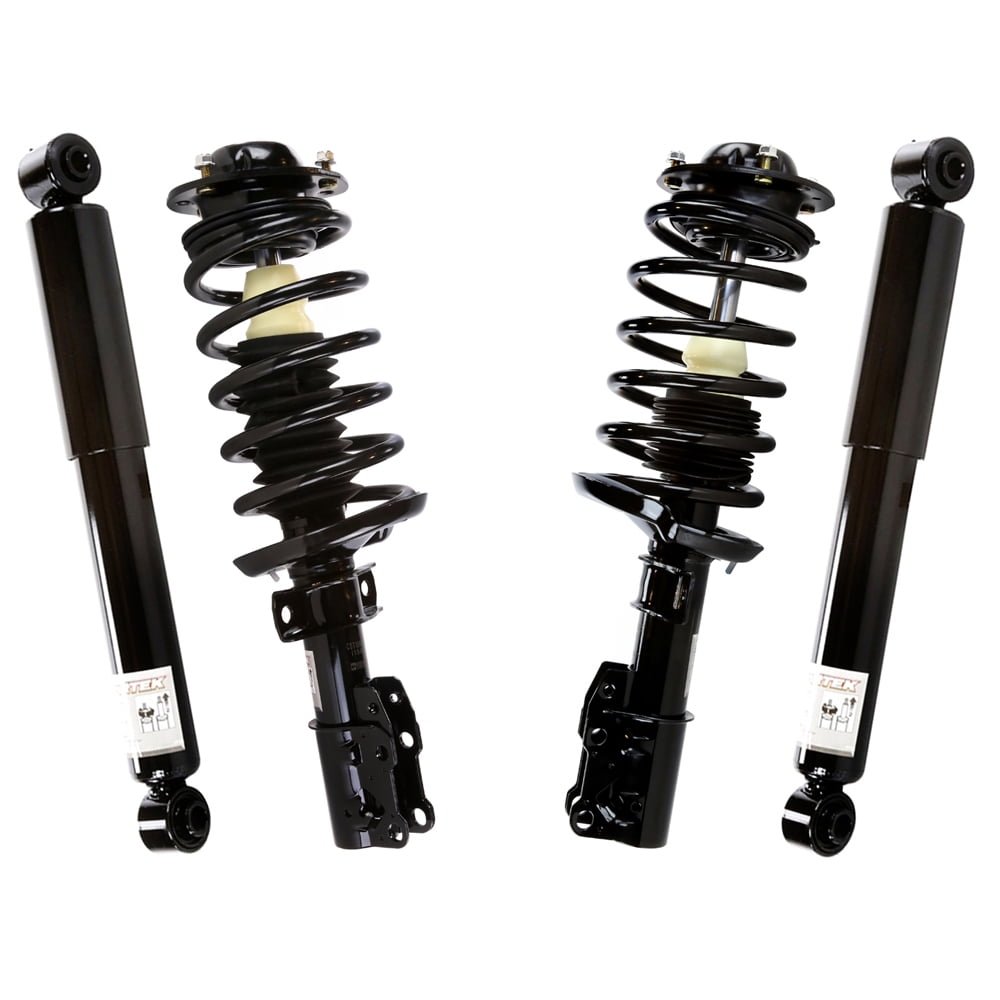 AutoShack Front & Rear Complete Strut Coil Springs and Shock Absorbers